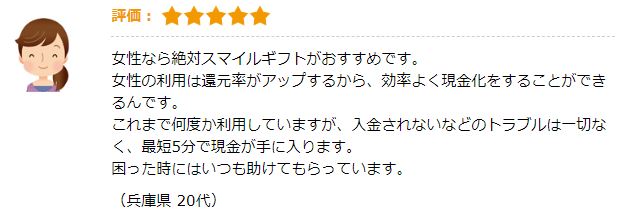 スマイルギフト口コミ